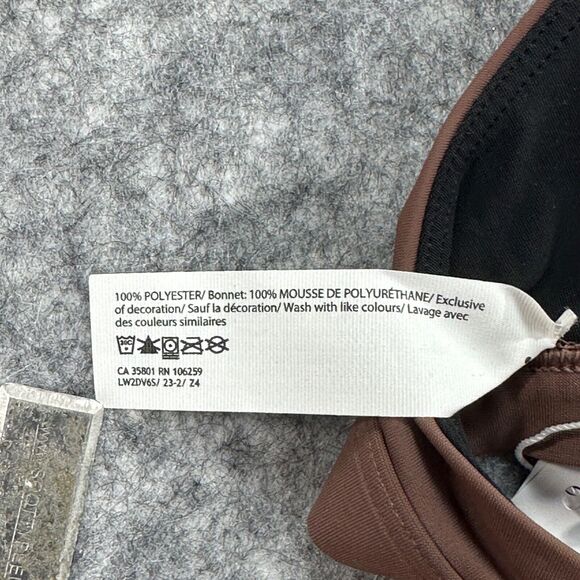 Lululemon Waterside Swim Top DKOX Oxide Brown Triangle Bikini Size 6 C - Picture 7 of 9